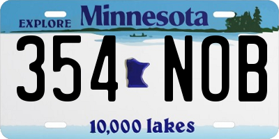 MN license plate 354NOB