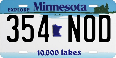 MN license plate 354NOD