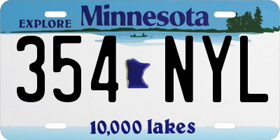 MN license plate 354NYL
