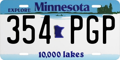 MN license plate 354PGP