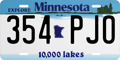 MN license plate 354PJO