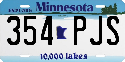 MN license plate 354PJS
