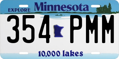 MN license plate 354PMM