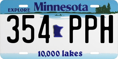 MN license plate 354PPH