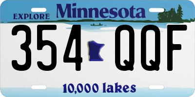 MN license plate 354QQF