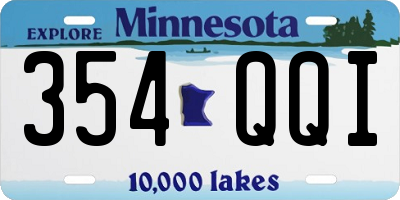 MN license plate 354QQI
