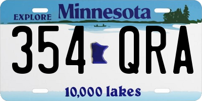 MN license plate 354QRA