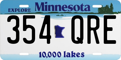 MN license plate 354QRE