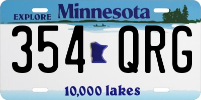 MN license plate 354QRG