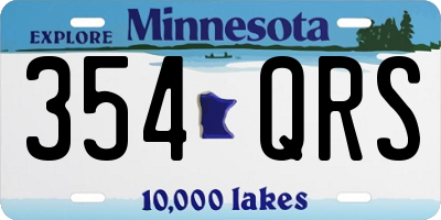 MN license plate 354QRS