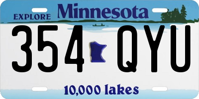 MN license plate 354QYU