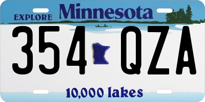 MN license plate 354QZA