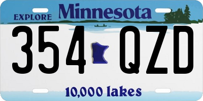 MN license plate 354QZD
