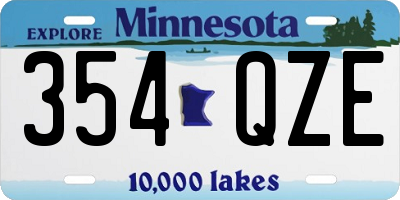 MN license plate 354QZE