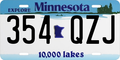 MN license plate 354QZJ