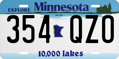 MN license plate 354QZO