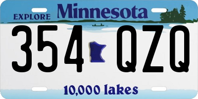 MN license plate 354QZQ