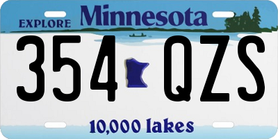 MN license plate 354QZS