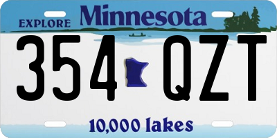 MN license plate 354QZT
