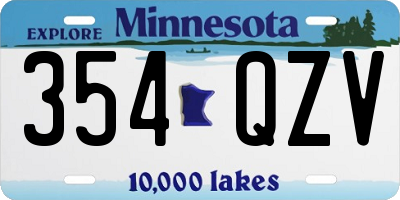 MN license plate 354QZV