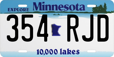 MN license plate 354RJD