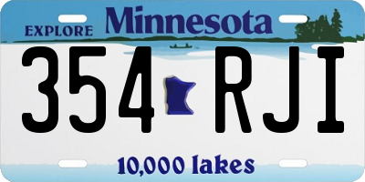 MN license plate 354RJI