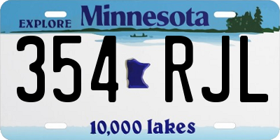 MN license plate 354RJL