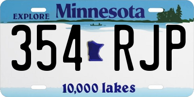 MN license plate 354RJP