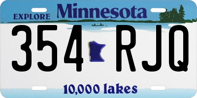 MN license plate 354RJQ