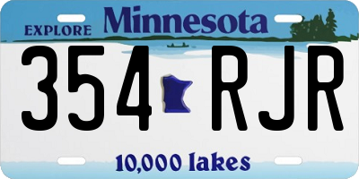 MN license plate 354RJR