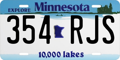 MN license plate 354RJS