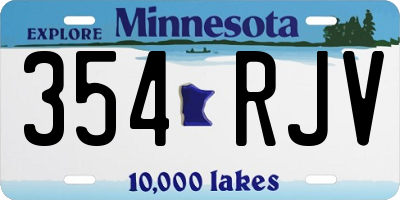 MN license plate 354RJV