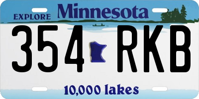 MN license plate 354RKB