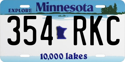 MN license plate 354RKC