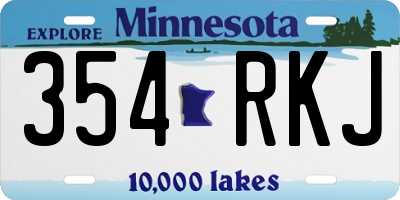 MN license plate 354RKJ