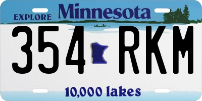 MN license plate 354RKM