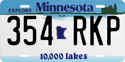 MN license plate 354RKP