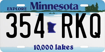 MN license plate 354RKQ