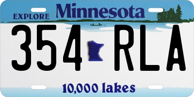 MN license plate 354RLA