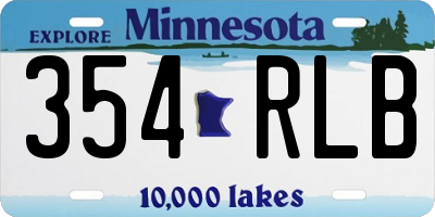 MN license plate 354RLB