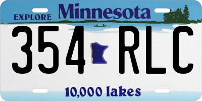 MN license plate 354RLC