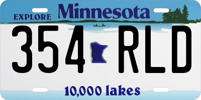 MN license plate 354RLD