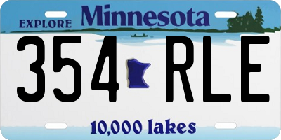MN license plate 354RLE