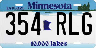 MN license plate 354RLG