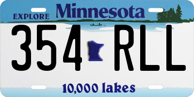 MN license plate 354RLL