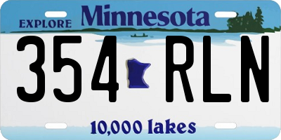 MN license plate 354RLN