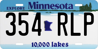 MN license plate 354RLP