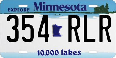 MN license plate 354RLR