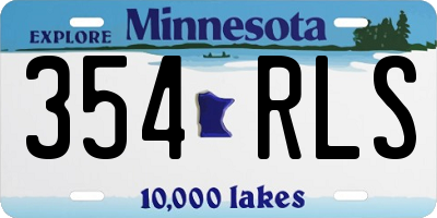 MN license plate 354RLS