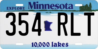 MN license plate 354RLT